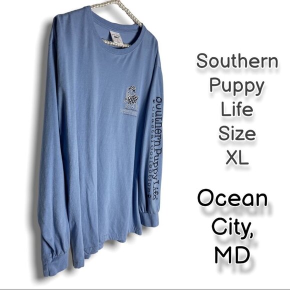 SOUTHERN Puppy Life Ocean City, MD Unisex Long Sleeve T-shirt Size Extra Large - Picture 3 of 13